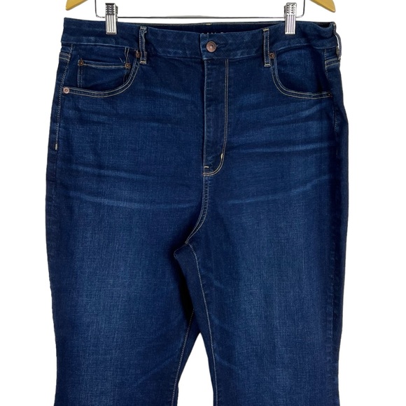 AMERICAN EAGLE Curvy Super High Rise Flare Dark Wash Jeans Plus Size 18 - Picture 4 of 7